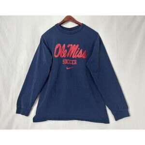 Vintage Nike Team Ole Miss Rebels Soccer Long Sleeve Shirt Size Small RARE